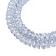 Electroplate Transparent Glass Beads Strands EGLA-N002-37-F04-3