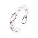 Rhodium Plated 925 Sterling Silver Cuff Earrings EJEW-H124-05P-3