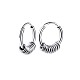 925 серебряные серьги-кольца с родиевым покрытием и бисером для женщин JE912A-01-1