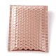 Sacs d'emballage en film mat, courrier à bulles, enveloppes matelassées, rectangle, brun rosé, 22.5x15x0.5 cm