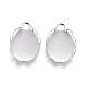 304 Stainless Steel Cabochon Settings STAS-P249-13B-S-1