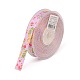 Floral Single-sided Printed Polyester Grosgrain Ribbons SRIB-A011-16mm-240878-1