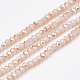 Chapelets de perles en verre électroplaqué EGLA-S171-04A-01-1