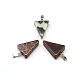 Triangle Natural Indian Agate Pendants G-Q356-05-2