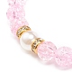 Bracelet extensible en perles d'imitation acrylique avec breloques en alliage d'émail pour femme BJEW-JB08447-8