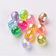 AB Color Plated Eco-Friendly Transparent Acrylic Barrel Beads TACR-L002-3mm-M-1