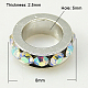 Abalorios de latón Diamante de imitación espaciador RB-H253-8x2.5mm-28-1