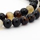 Agate noire teints chapelets de perles rondes G-P070-22-10mm-1