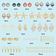 Sunnyclue Kit de fabrication de boucles d'oreilles pendantes sur le thème de l'océan DIY-SC0018-97-2
