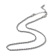 304 ожерелье из веревки из нержавеющей стали для мужчин и женщин NJEW-K245-023D-1