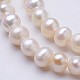 Fili di perle di perle d'acqua dolce coltivate naturali PEAR-F004-08-01-3