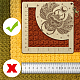 Wooden Square Frame Crochet Ruler DIY-WH0537-006-3