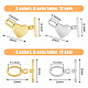 SUPERFINDINGS 24 Sets 4 Styles Alloy Toggle Clasps FIND-FH0008-12-2