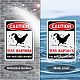 GLOBLELAND 2 Pack Caution Tiny Raptors Sign AJEW-GL0001-05A-19-5