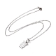 304 collier pendentif chouette en acier inoxydable pour femme STAS-E154-20P-2
