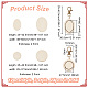 12 pièces 2 style ovale/rond bois pendentif cabochon supports pendentif décorations KEYC-AB00025-2