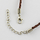 Mode tressée imitation création de collier en cuirs NJEW-S105-016-2