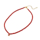 Heart Alloy Enamel Charm Necklace for Girl Women NJEW-JN03691-5