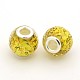 Faceted Large Hole Rondelle Resin European Beads RPDL-L003-122-1
