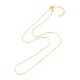 Collane sottili con catena a serpente in lega di stagno placcato oro, con chiusure moschettone, 18 pollice, 0.5mm