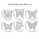 Globleland 6 Stück gekritzelte Schmetterlinge DIY-WH0309-824-6