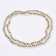 Verre de pierre de pastèque perlée multi-usage colliers / bracelets wrap NJEW-K095-A04-2