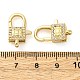 Застежки-клешни из прозрачной латуни с кубическим цирконием KK-Z078-43G-3