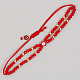 Bracelets de perles tressées en laiton émaillé mauvais œil et graines de verre MD2641-1-3