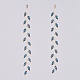 Electroplate Glass Beads Dangle Stud Earrings EJEW-JE03820-06-2