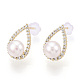 Boucles d'oreilles perle naturelle PEAR-N020-06N-3