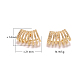 SHEGRACE Brass Micro Pave Clear Cubic Zirconia Stud Earrings JE007A-X-6