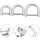 GORGECRAFT 1 Box 3 Sizes D-Rings Horseshoe Shape D Ring U Shape 12PCS Screw in Shackle Semicircle Metal D Rings Leather Buckle Purse Holder with Small Screwdriver for Purses Bag Craft(Sliver) FIND-GF0002-48P-4