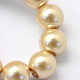 Backen gemalt pearlized Glasperlen runden Perle Stränge HY-Q003-6mm-42-3