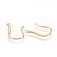 Brass Micro Pave Cubic Zirconia Earring Hooks ZIRC-Q002-95G-1
