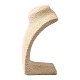 立体的なネックレスの胸像が表示されます  PUマネキンのジュエリーディスプレイ  籐でカバー  小麦  195x115x223mm NDIS-E018-B-01-4