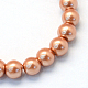Baking Painted Pearlized Glass Pearl Round Bead Strands HY-Q330-8mm-50-2