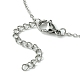 Bracelet à maillons cœurs entrelacés en alliage avec chaînes câblées en laiton BJEW-JB09798-4