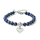 Natural Lapis Lazuli Beaded Bracelets BJEW-JB09886-01-1