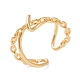 Polsino aperto in ottone&nbsp;RJEW-R143-01B-G-1