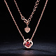 Шегрейс цветок гламурное настоящее розовое золото позолоченные 925 ожерелье из стерлингового серебра JN450A-3