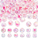 Pandahall elite 72pcs 12 styles placage uv perles acryliques transparentes TACR-PH0001-57C-1