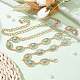 Synthetic Turquoise Oval Link Chain Waist Belts AJEW-WH0314-128G-5
