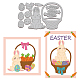 GLOBLELAND 1Set Easter Bunny Egg Cutting Dies Metal Basket Carrot Die Cuts Embossing Stencils Template for Paper Card Making Decoration DIY Scrapbooking Album Craft Decor DIY-WH0309-681-1