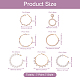Kissitty 7 pares 7 estilo resina perla con cuentas en forma de c y anillo pendientes colgantes FIND-KS0001-16-2