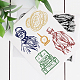 ラバークリアスタンプ  カード作りの装飾DIYスクラップブッキング用  旅行をテーマにした  22x18x0.8cm DIY-WH0251-005-3