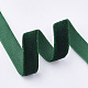シングルフェイスベルベットリボン  濃い緑  3/8インチ（9.5~10mm）  約50ヤード/ロール（45.72メートル/ロール） SRIB-T004-01-02-3