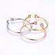 304 Stainless Steel Cuff Bangles Sets BJEW-P226-01-2