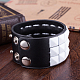 Unisex Fashion Leather Cord Alloy Studded Bracelets BJEW-BB15511-F-9