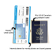 Creatcabinパスポートホルダーモカシン世界地図旅行パスポートケースカバーウォレットカードケースポーチ付きビジネスクレジットカード用弾性バンドクロージャー搭乗パス女性と男性 AJEW-CN0001-12C-3