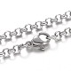 304 Stainless Steel Rolo Chain Necklaces NJEW-F195-09B-P-1